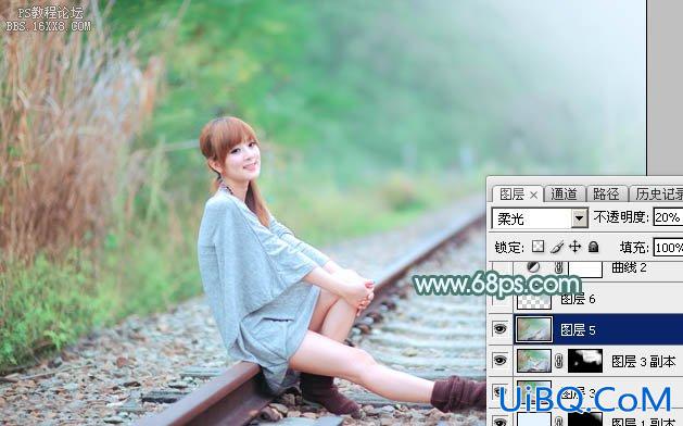 清新色调，ps调出淡淡的绿色清新风格图片