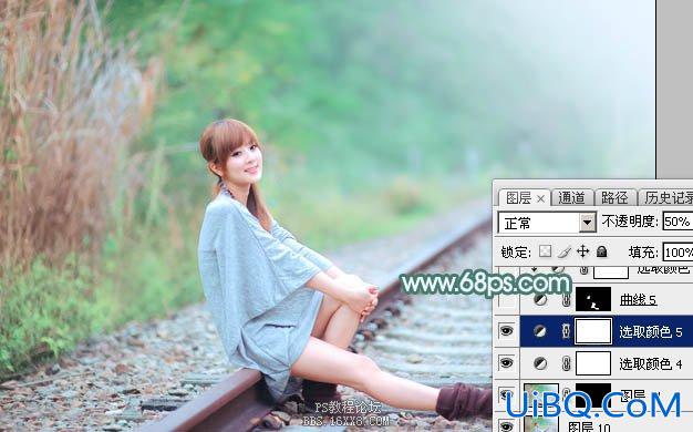 清新色调，ps调出淡淡的绿色清新风格图片