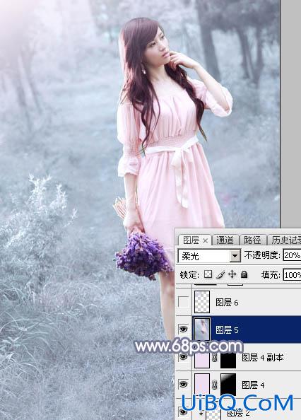 淡蓝色，ps调出照片淡蓝色调效果