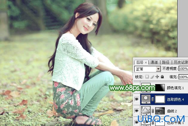 绿色调，ps调出淡淡的青绿色效果教程