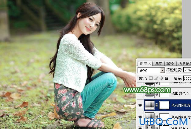 绿色调，ps调出淡淡的青绿色效果教程