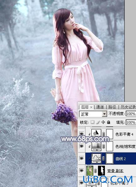 淡蓝色，ps调出照片淡蓝色调效果