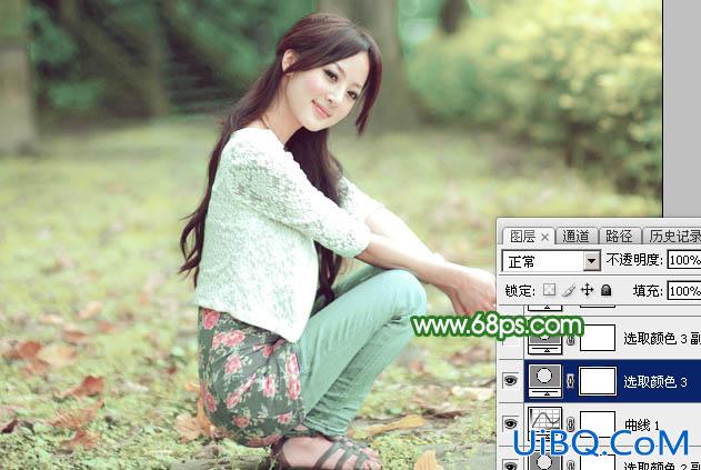 绿色调，ps调出淡淡的青绿色效果教程
