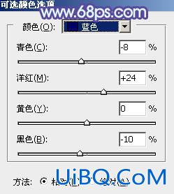 蓝色调，ps调情侣图片实例