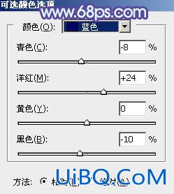 蓝色调，ps调情侣图片实例