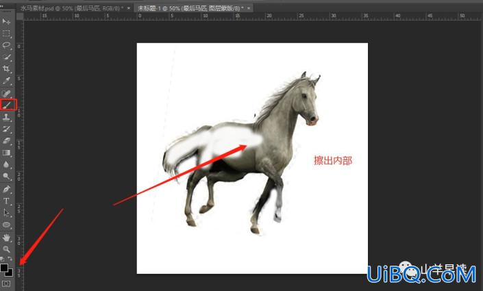 水墨画，用Photoshop制作中国风水墨画骏马