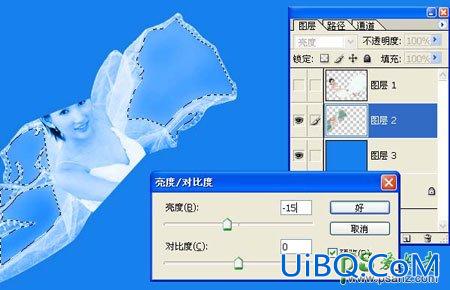 学习用ps钢笔工具和套索工具给白色半透明婚纱抠图。