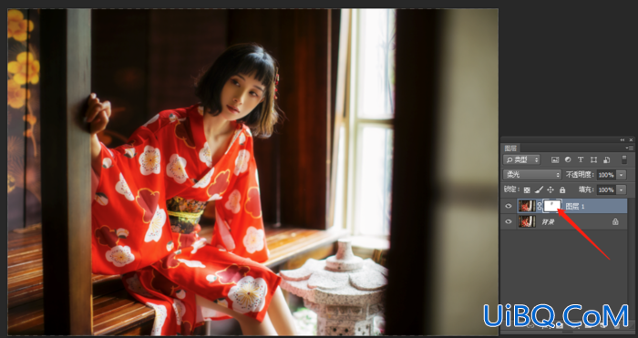 Photoshop后期调色教程：给日式和服女生私房照调出梦幻柔焦效果