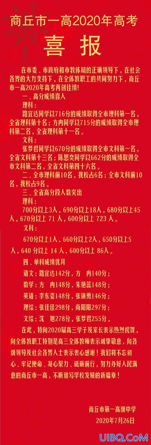 商丘市区高考升学率(商丘市一中升学率)？
