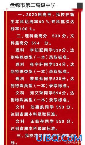 盘锦高中升学率(盘锦高中一本升学率哪个高)？