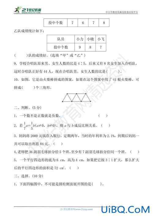 小学升学模拟试卷 全国小学试卷难度排行？