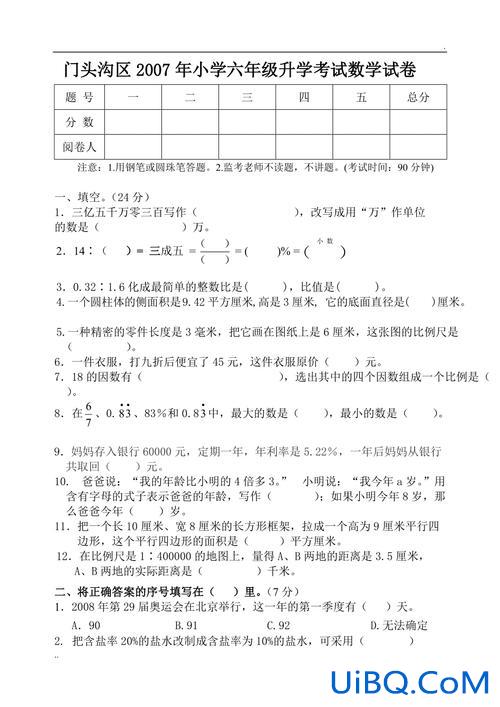 小学数学升学试卷？小学数学卷难度排行？