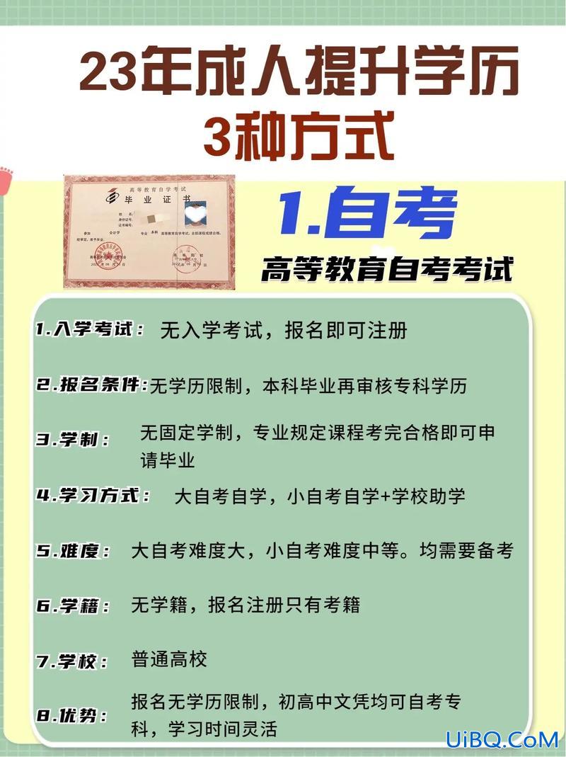 有哪些提升学历的方法，提升学历的几种方法？