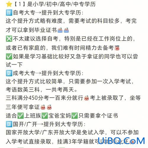 升学历有几种形式 没有上高中，怎么提升学历？