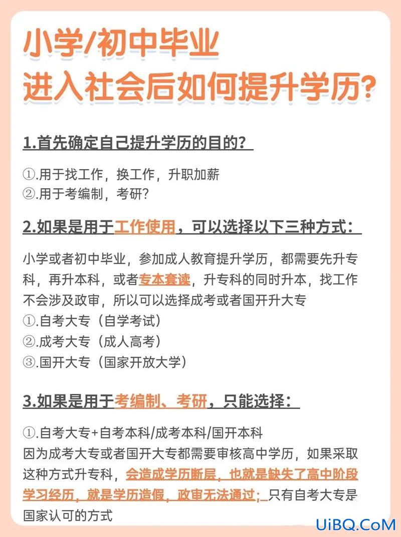 提升学历最快，学历低，初中都没毕业该如何提升学历？